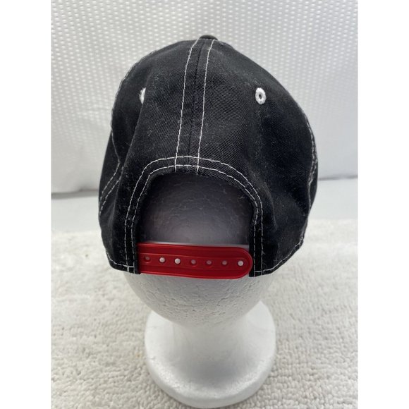 Vintage Chicago Bulls Black Red Outline Windy City Snapback Cap Hat Cleaned - Picture 5 of 7